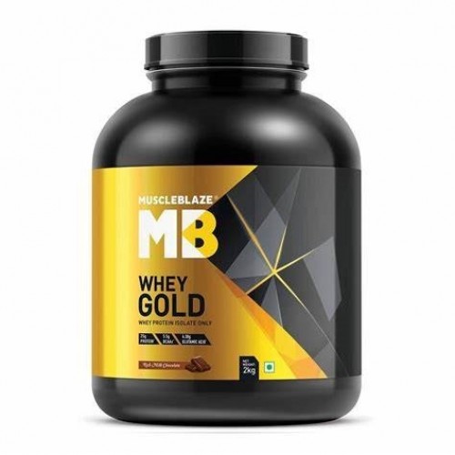 MuscleBlaze Whey Gold Whey Protein Isolate Only Powder Rich Milk Chocolate (2.2 lb)